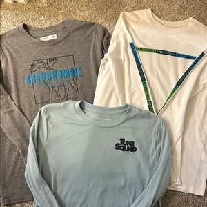 Abercrombie & Fitch Kids Long Sleeve Shirt - Gray